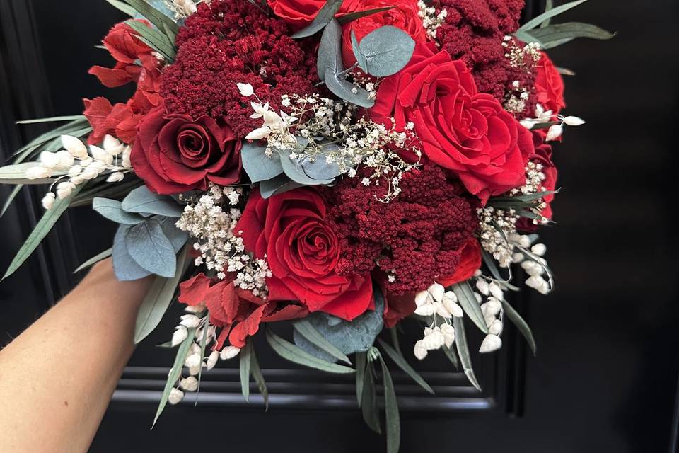 Bouquet de mariée stabilisé