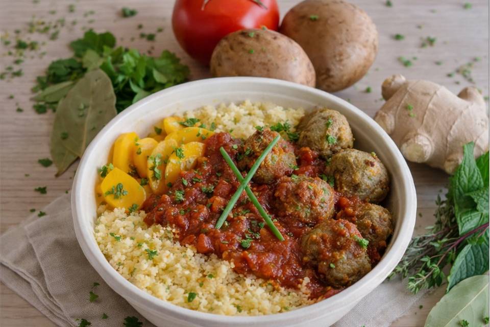 Boulette agneau façon couscous