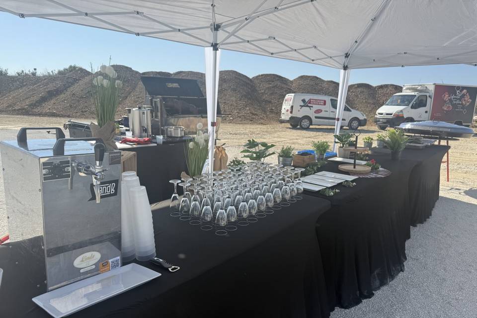 Cocktail dans une carrière
