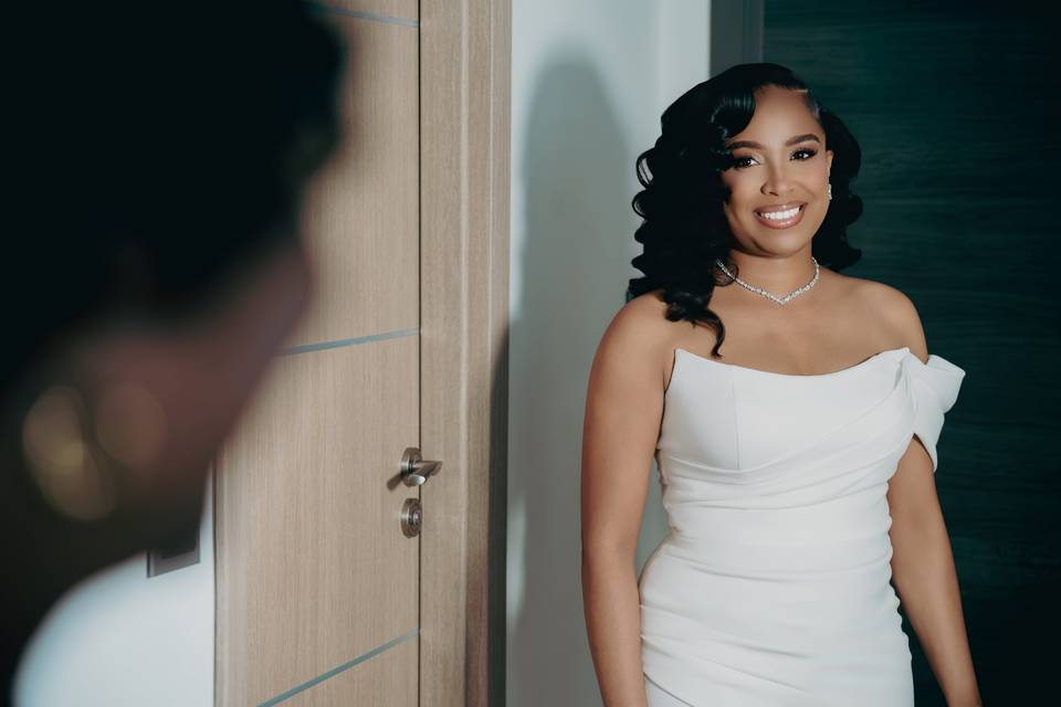 Bride first look