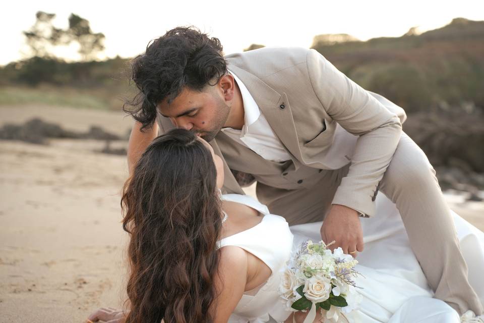 Shooting mariage plage