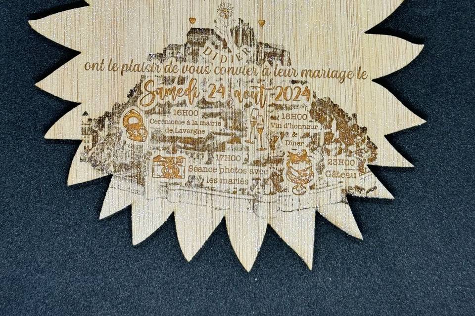 Invitation de mariage tourneso