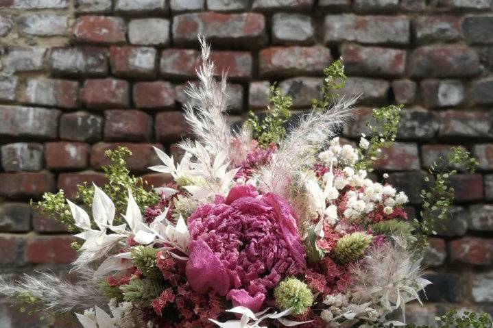 Bouquet de mariée séchée