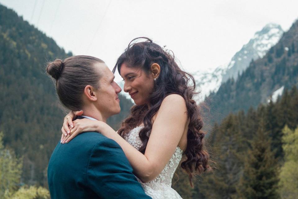 Coiffure mariée et marié
