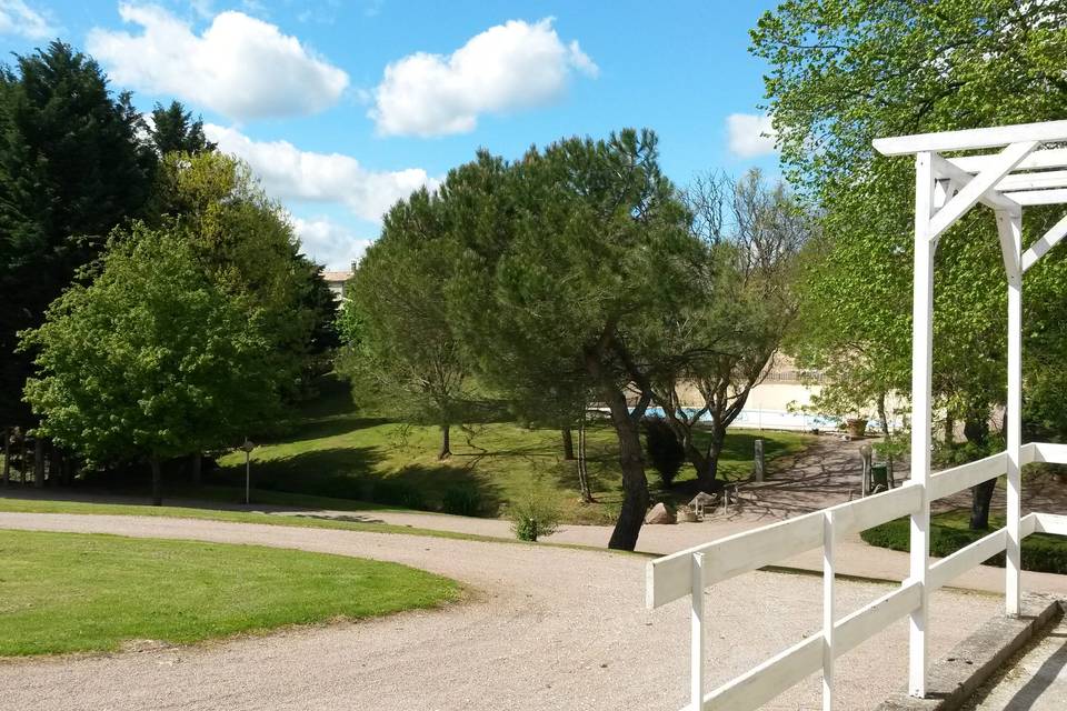 Le parc vu de la salle