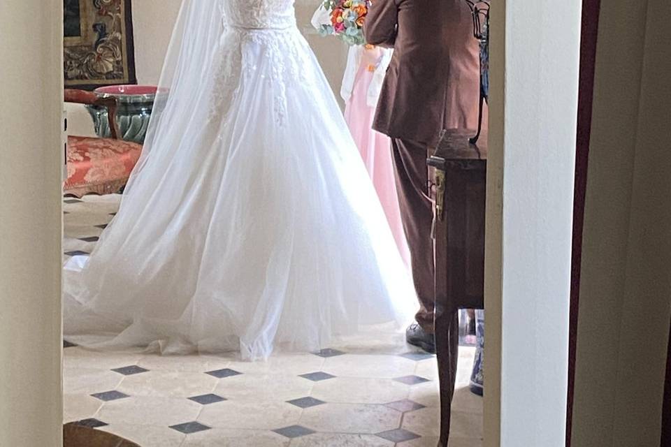 Départ mariée du chateau