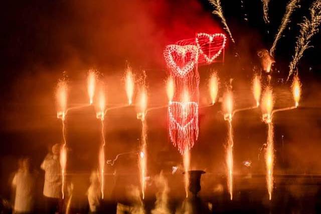 Feu artifice parc château