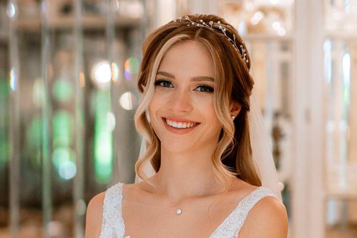 Mise en beauté de la mariée