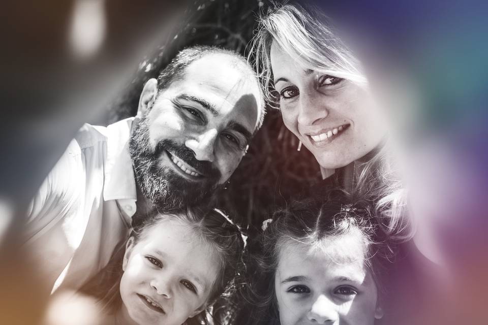 Famille au baptême