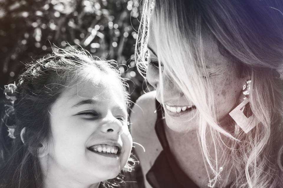 Maman et sa fille baptisée