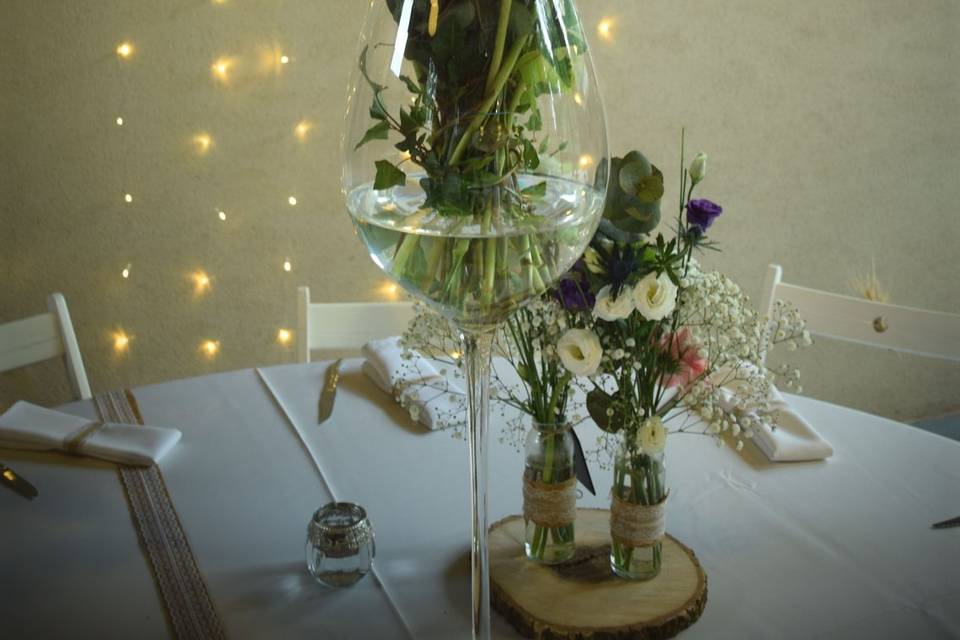 Verre cognac et bouquet