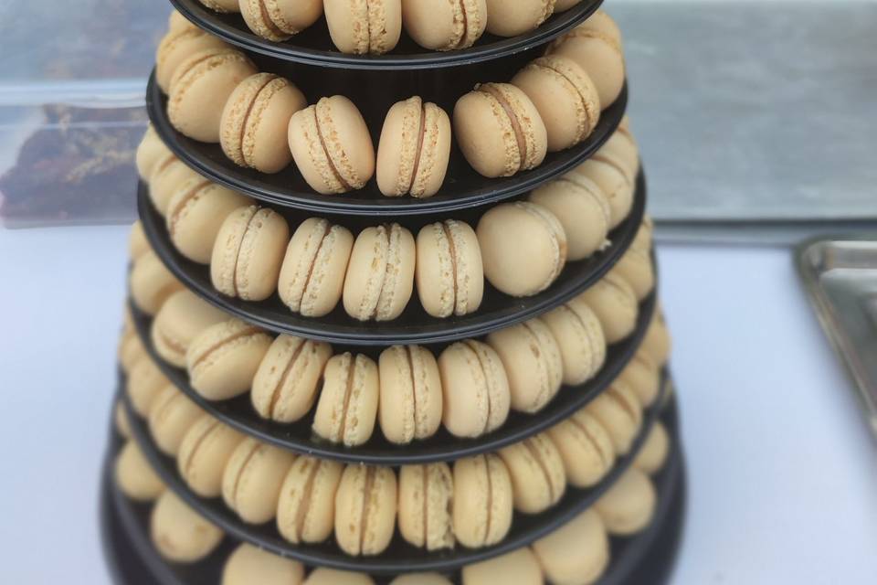 Pyramide macaron foie gras