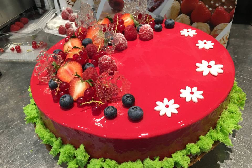 Entremets fraise coco