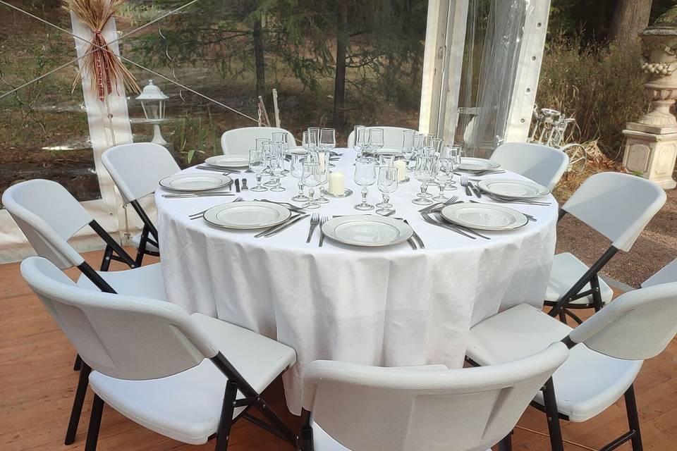 Table ronde 180cm