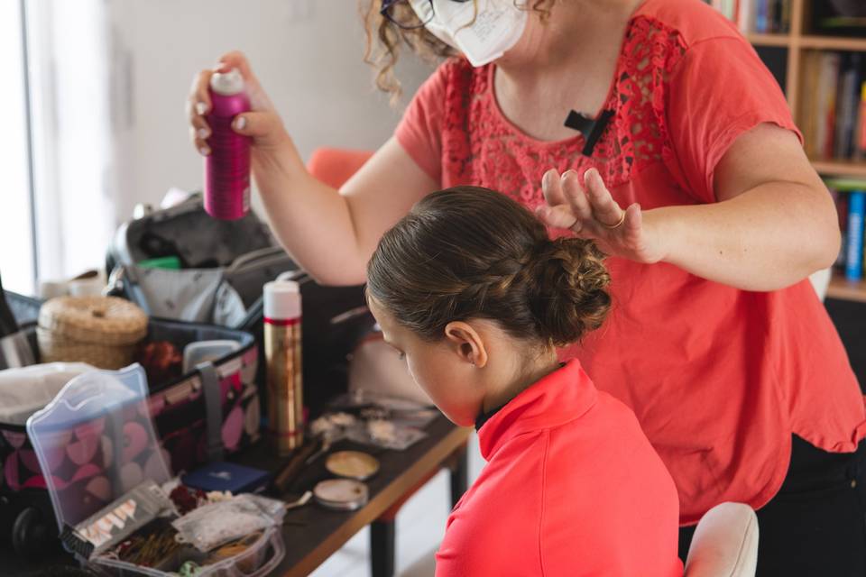 Chignon enfant mariage