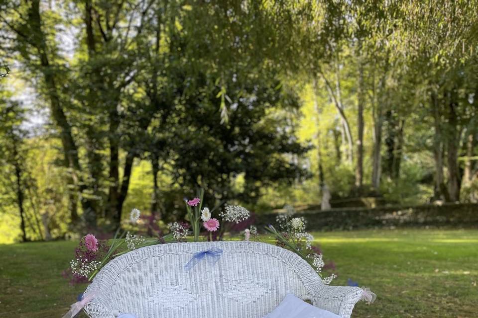 Canapé fleuri