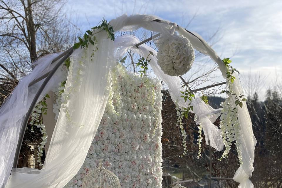 Mur de roses