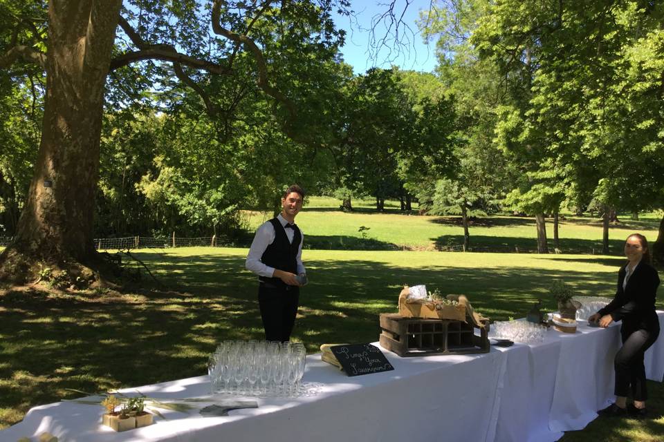 Cocktail dans  le parc