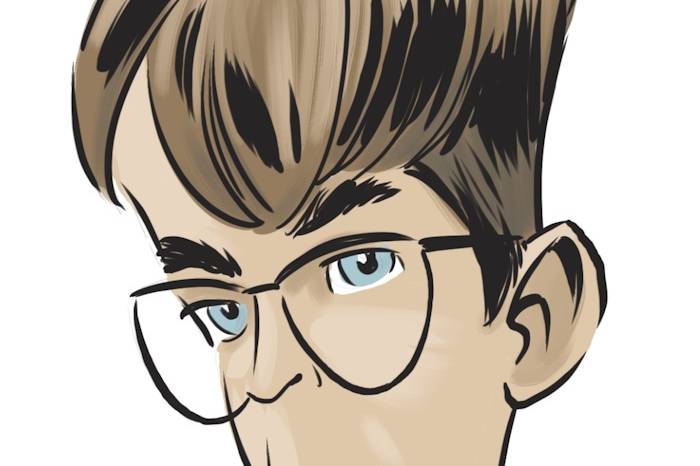 Caricature sur tablette