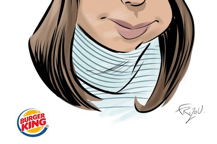 Caricature sur tablette