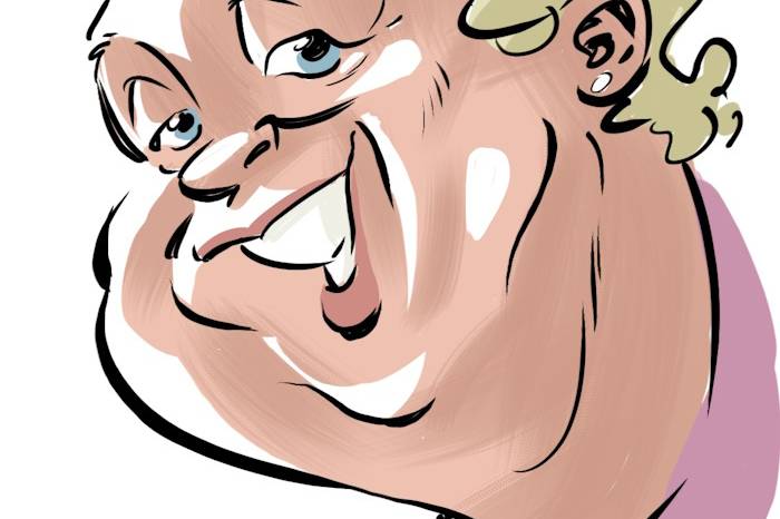 Caricature sur tablette