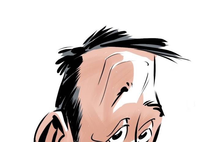 Caricature sur tablette