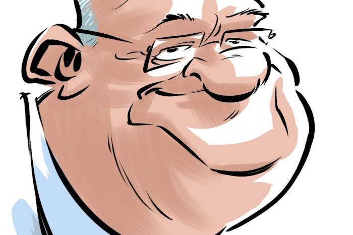 Caricature sur tablette