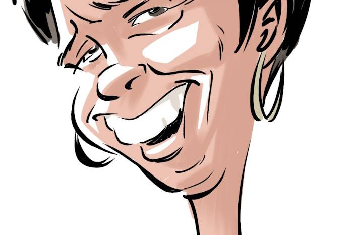 Caricature sur tablette