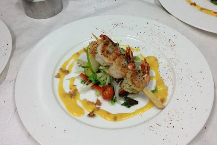 Brochette de gambas