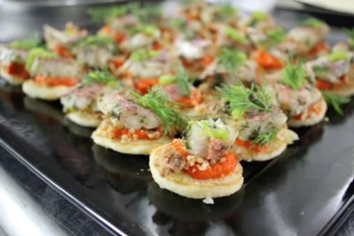 Blinis rouget poivronade