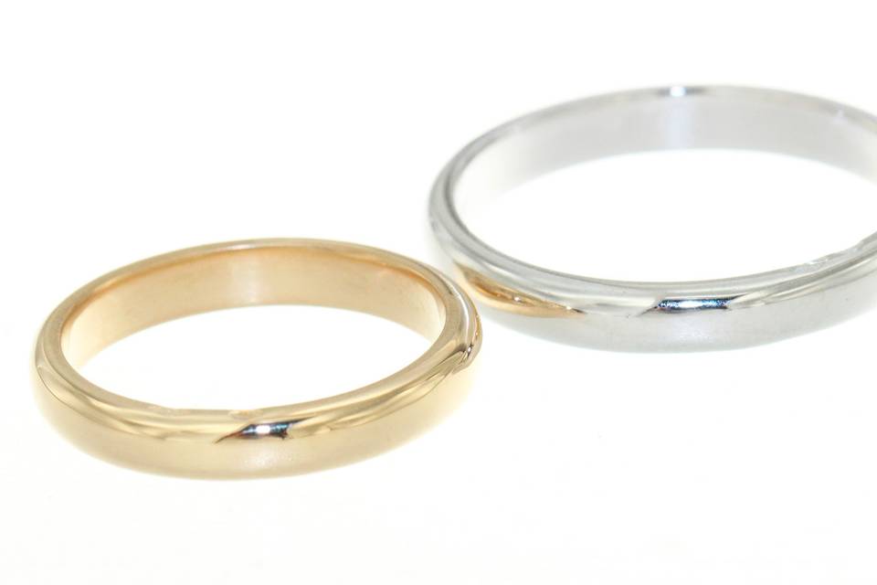 Alliances or blanc et jaune