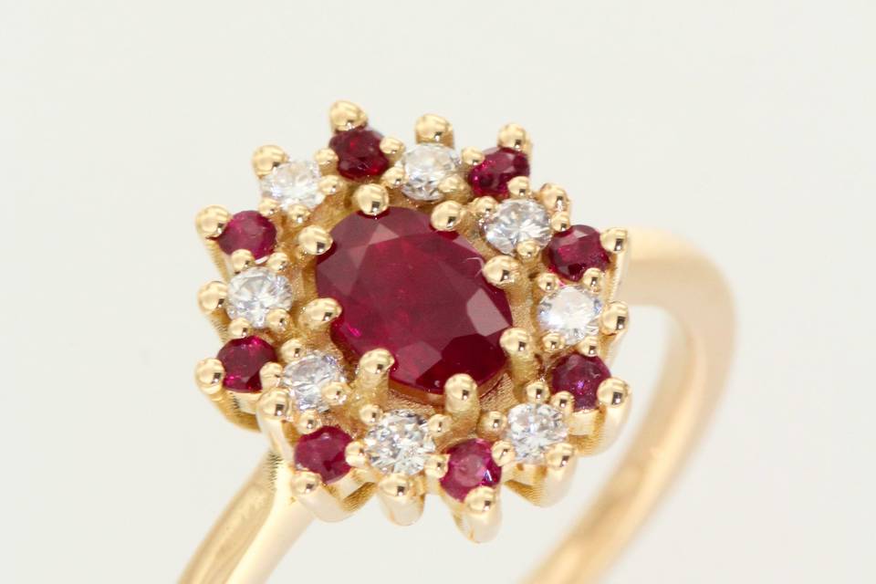 Bague, rubis
