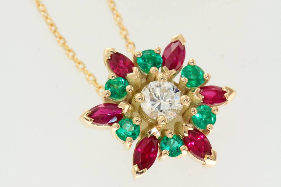 Pendentif, fleur