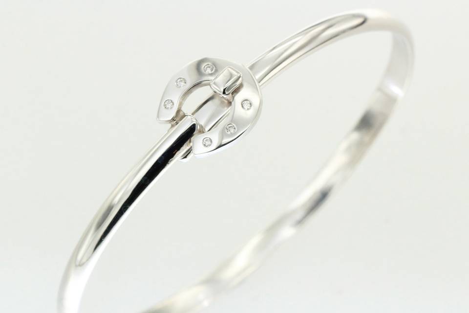 Bracelet, or blanc