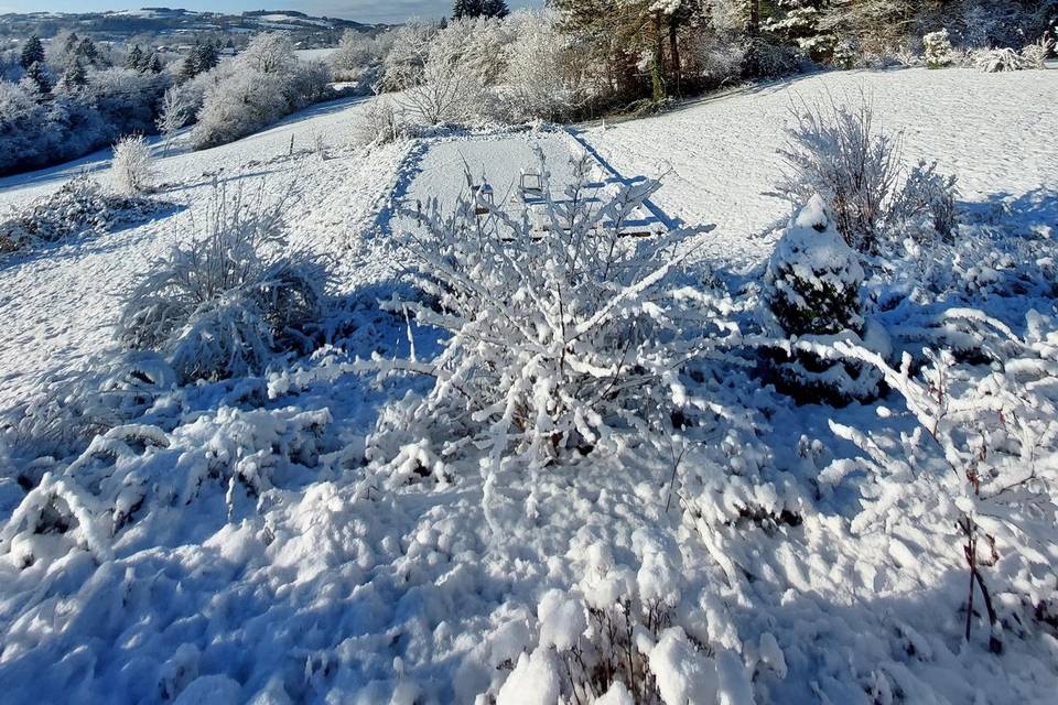 Terrain pétanque gîte hiver