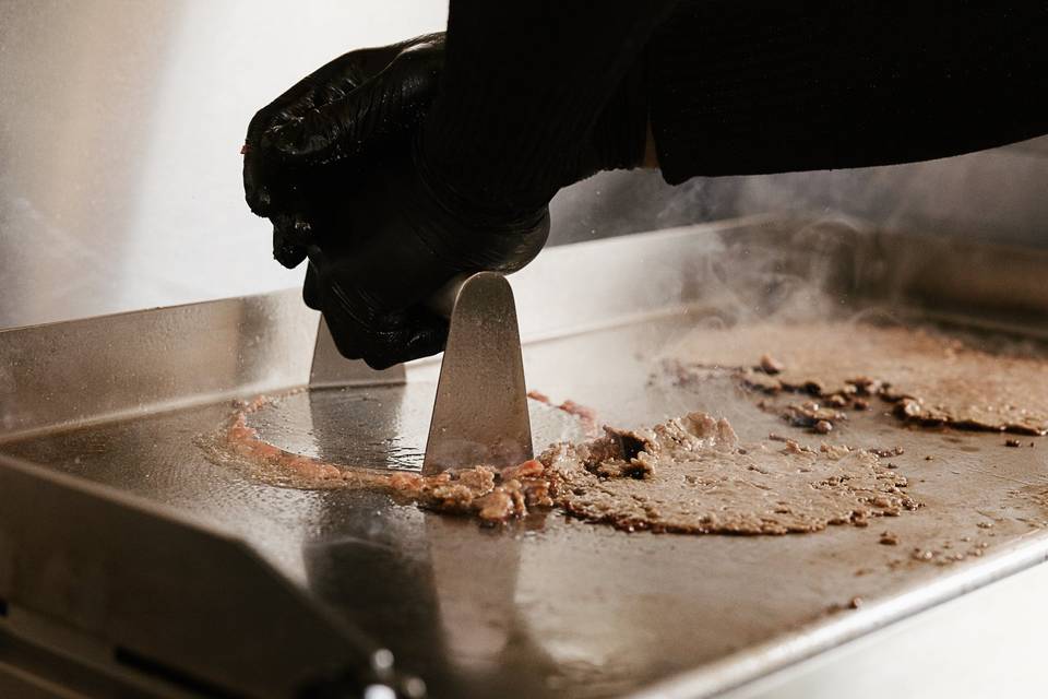 Cuisson smashé de la viande