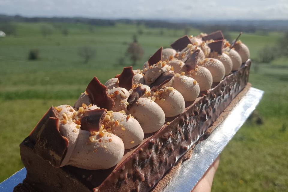 Entremet chocolat et praliné