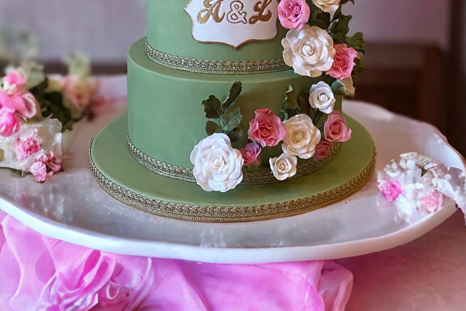 Fondant couvert et fleurs