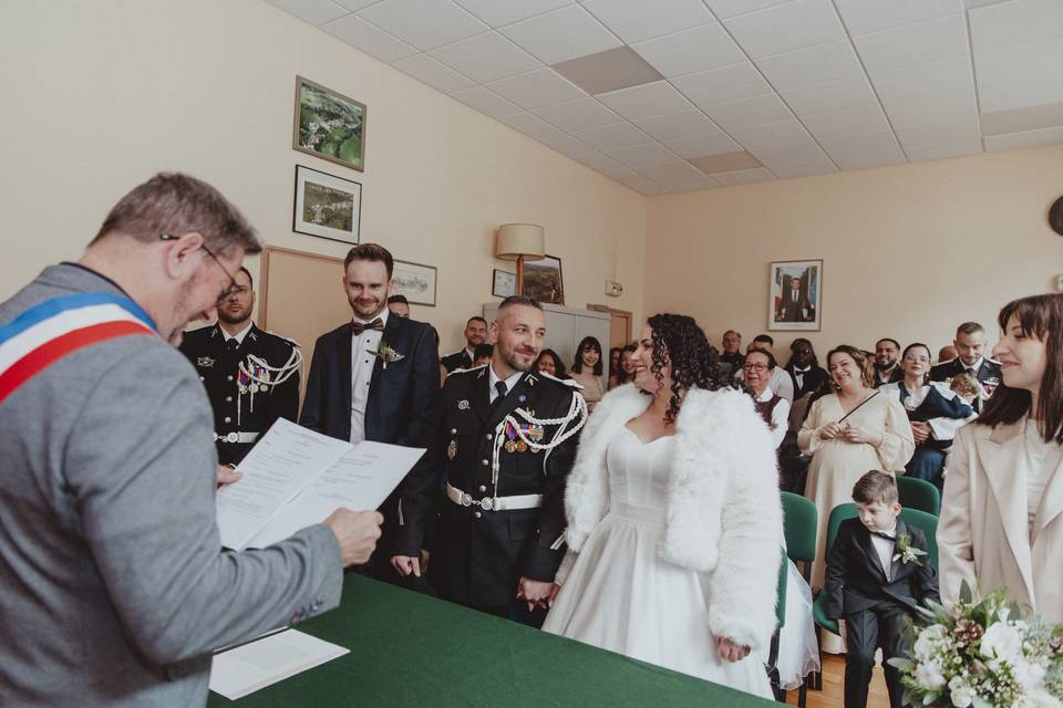 Cérémonie à la mairie