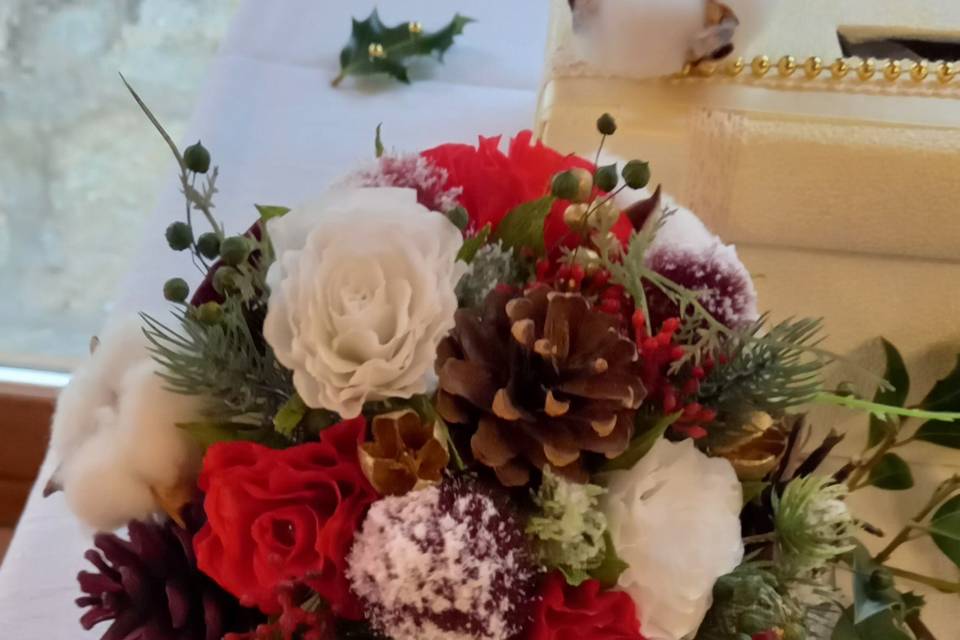 Bouquet de mariée Noël