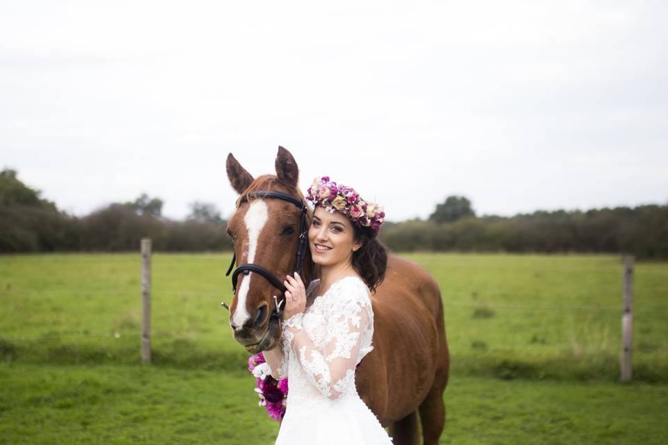 La mariée et son cheval