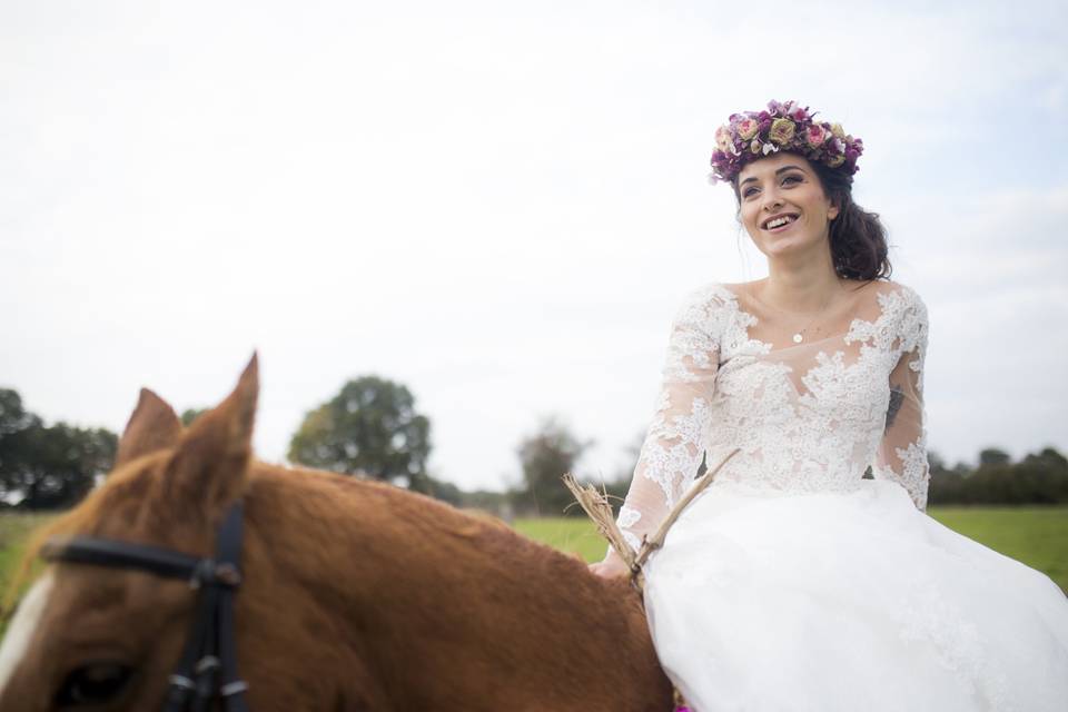 La mariée et son cheval