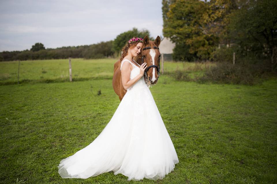 La mariée et son cheval