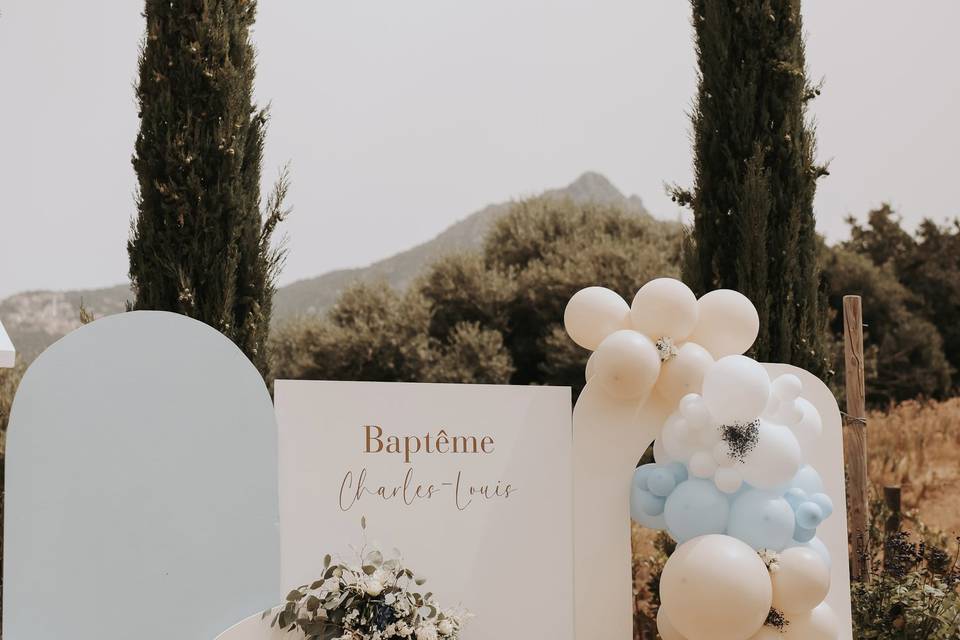 Arche festive avec ballons