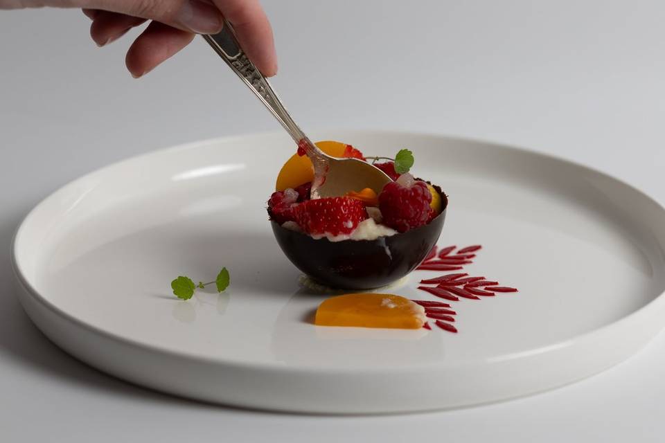 Fruits en demi sphère chocolat