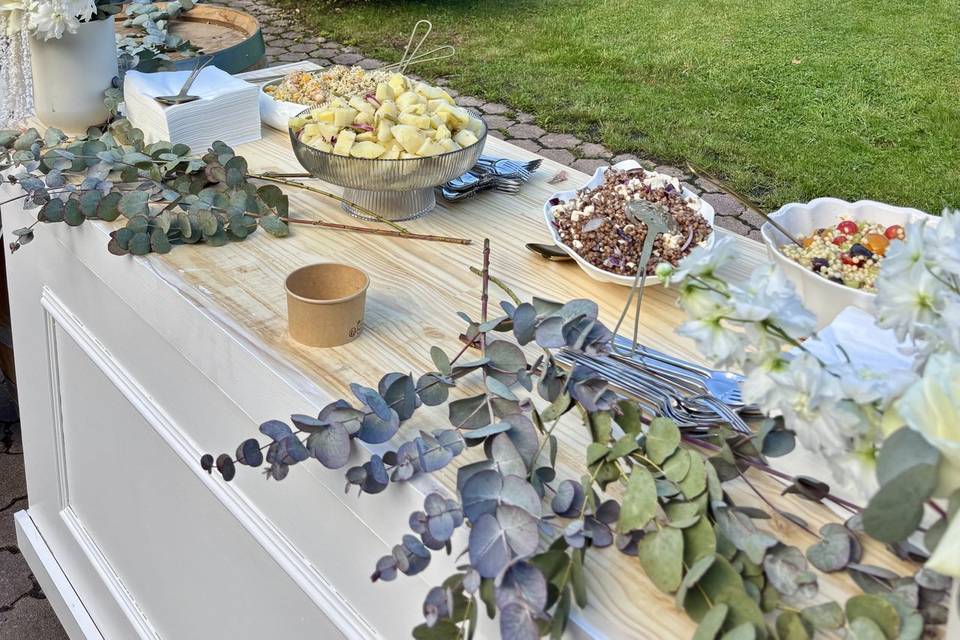 Vin d'honneur : bar à salades