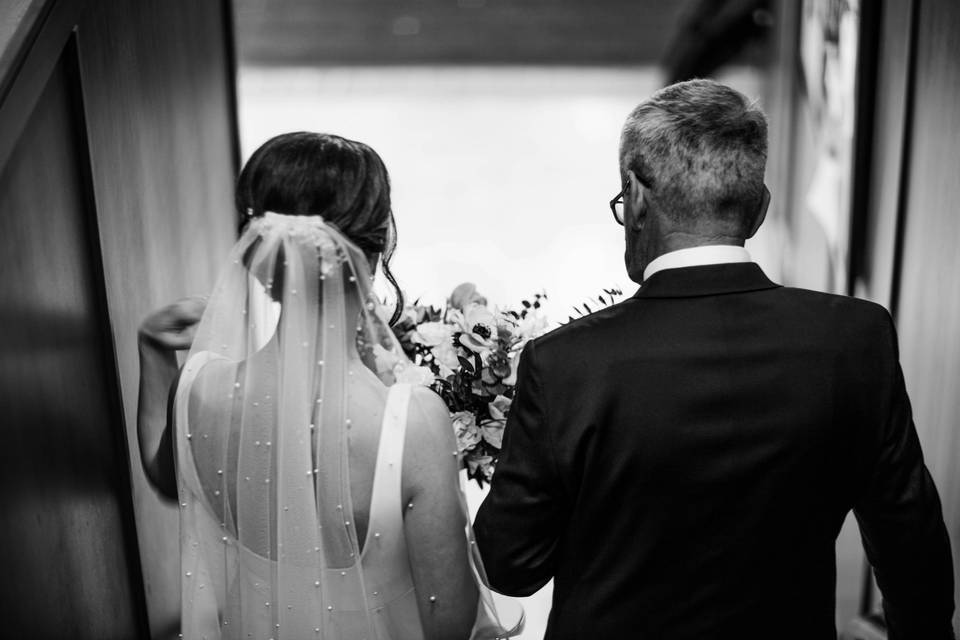 Une mariée et son père