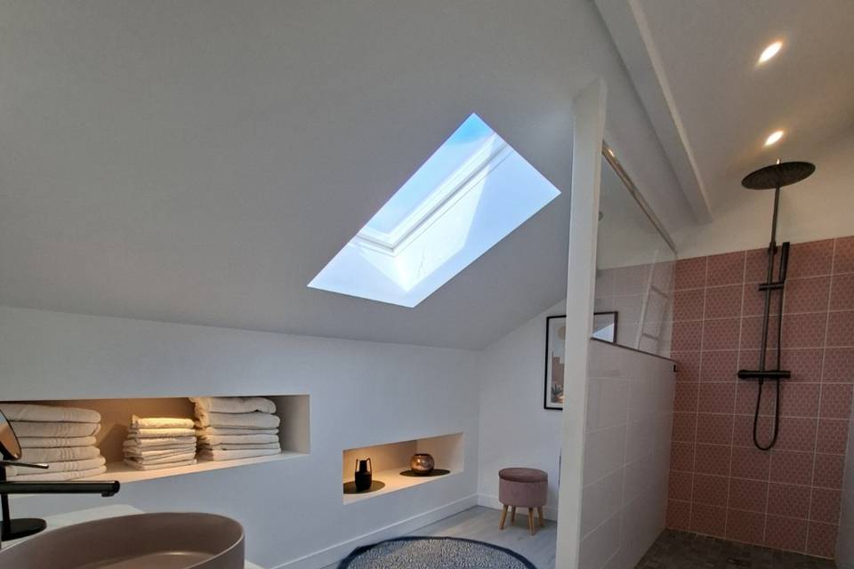 Salle de douche toit de dom