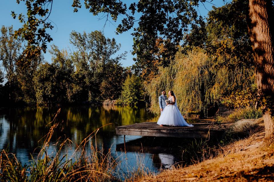 Photo des mariés sur place