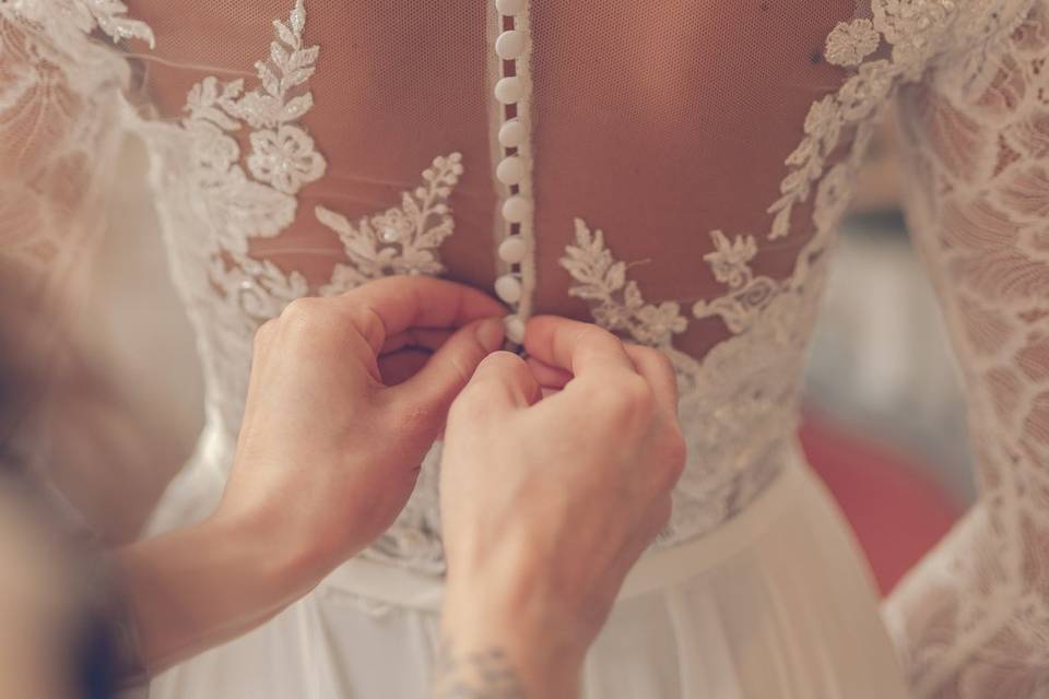 Boutons robe mariée